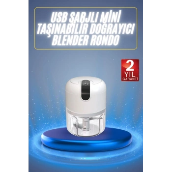 Mini El Rondosu Şarjlı Doğrayıcı Taşınabilir Rondo Blender 250 ML