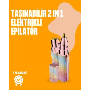 Mini USB Şarjlı Elektrikli Epilatör – Kaş ve Yüz Tüy Temizliği İçin 2si 1 Arada