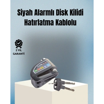 Motosiklet ve Bisiklet İçin 6mm Pinli Alarmlı Disk Kilidi