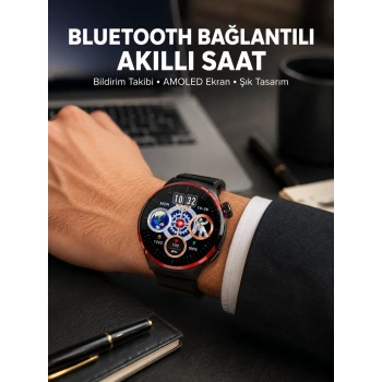 NFC Destekli Akıllı Saat AMOLED Ekranlı Şık Tasarım Yeni Nesil