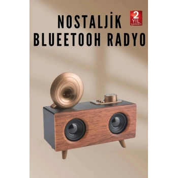 Nostaljik Radyo Bluetooth Bağlantılı Şarjlı Yüksek Ses Kaliteli