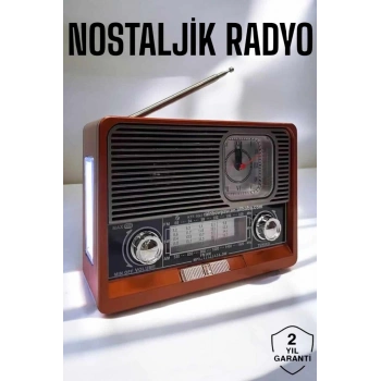 Nostaljik Radyo USBAUX Ve SD Kart Girişli Bluetooth Bağlantılı