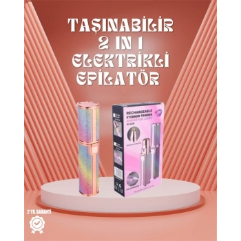 Paslanmaz Çelik Bıçaklı USB Epilatör – Kaş Üst Dudak ve Çene Tüy Temizleyici