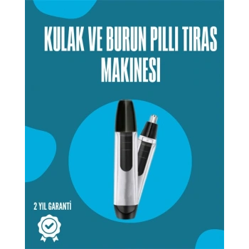 Pil ile Çalışan Kulak Burun ve Kaş Tımar Cihazı