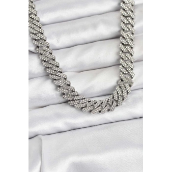 Pirinç Cuba Chain Gurmet Model Kolye 5886