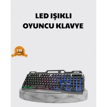 Profesyonel Oyuncu Klavye Mouse Seti – RGB Işıklı Türkçe Q DPI Ayarlı Dayanıklı Gövde