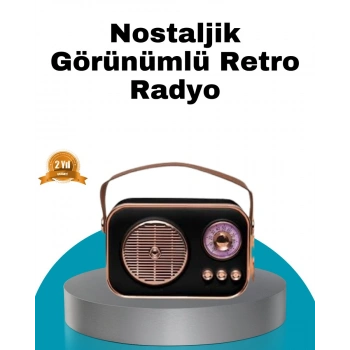 Retro Tarz Kablosuz Radyo – Bluetooth USB ve TF Kart Girişli