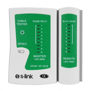 S-LINK SL-468 RJ45 ve RJ11 Tester Kablo Test Cihazı(1923)