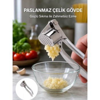 Sarımsak Presi Kolay Temizlik ve Yüksek Basınçlı Ezme