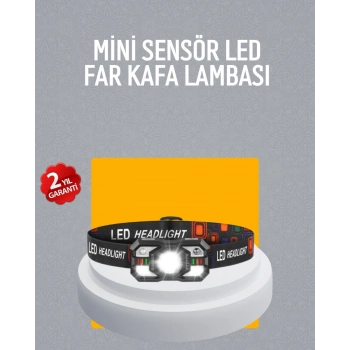 Şarj Edilebilir LED Far Hareket Sensörlü 5 Modlu Outdoor