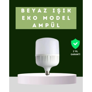 Şarjlı LED Torch Ampul 30 Watt Beyaz Işık Enerji Tasarruflu