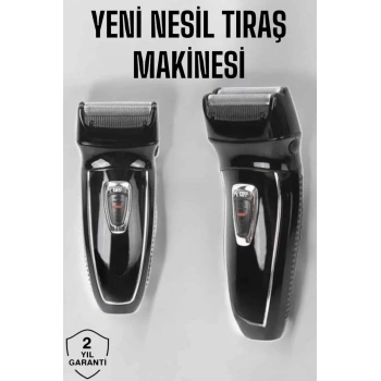 Şarjlı Paslanmaz Çelik Bıçaklı ve Kablosuz Saç Sakal Tıraş Makinesi