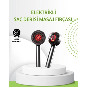 Şarjlı Saç Derisi Masaj Cihazı Kırmızı Işık ve 3D Tarak Dişli