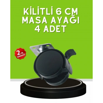 Sehpa ve Restoran Arabası İçin Kilitli Ayak 4’lü