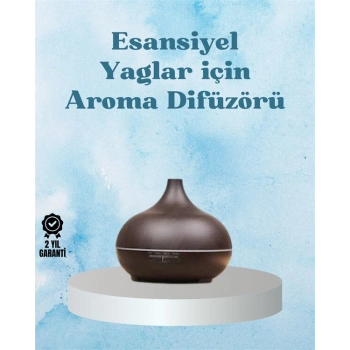 Sessiz Çalışan Aromaterapi Difüzörü – 4 Zaman Ayarlı 7 Renkli Işık Seçeneği