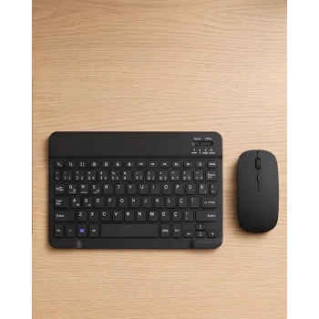 Sessiz Tuşlu Kablosuz Klavye Mouse Seti Çoklu Cihaz Uyumlu
