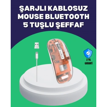 Sessiz ve Ergonomik Kablosuz Fare - 30 Gün Kullanım 2 Modlu Bağlantı
