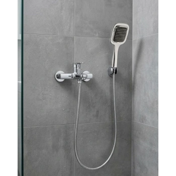 Siyah Duş Seti El Duşu Başlığı Spiral Hortum Dayanıklı Banyo Duş Aksesuarı
