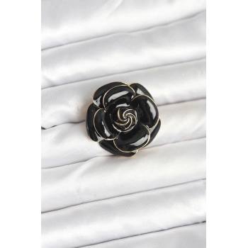 Siyah Gül Model Broş 5886