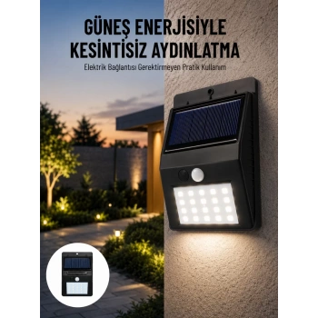 Solar Dekoratif Lambası Sensörlü Led Işık Bahçe Aydınlatma Yeni Nesil