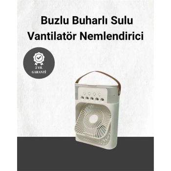 Spreyli Mini Masaüstü Fan | 500ML Su Hazneli 3 Kademeli Soğutucu
