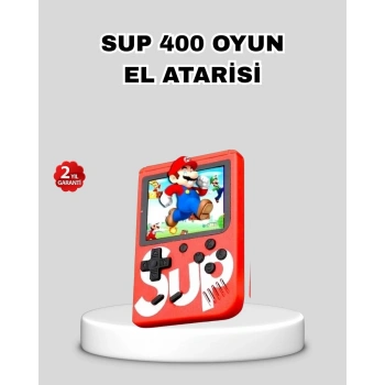 SUP Retro El Konsolu – 500 Oyun 2 Oyunculu 3 İnç Ekran Taşınabilir Şarjlı Atari
