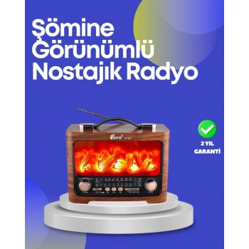 Taşınabilir Kamp Hoparlörü – Solar Şarjlı Şömine Efektli 7W Güçlü Ses