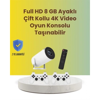 TÇift Kollu Tasarımlı Kablosuz Projeksiyon – 4K 10.000 Oyun ve Smart App Desteği