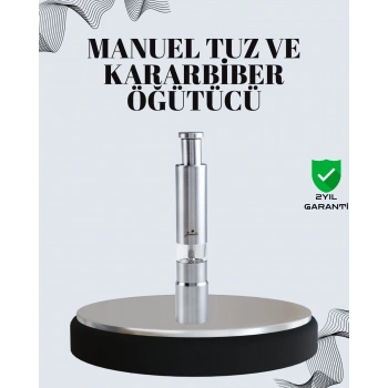 Tuz ve Kararbiber Öğütücü - Şeffaf Akrilik Hazne