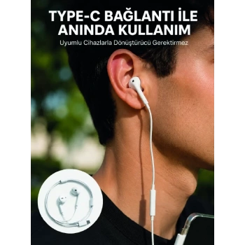 Type C Kablolu Kulak İçi Kulaklık Net Ses ve Güçlü Bas Deneyimi Yeni Nesil