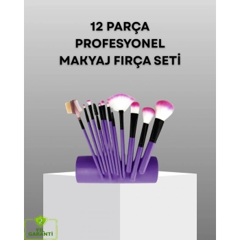 Ultra Yumuşak 12’li Makyaj Fırça Seti – Dökülme Yapmaz Dalin Şampuan ile Temizlenebilir