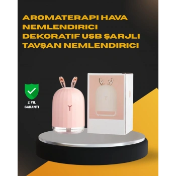 USB Bağlantılı Sessiz Çalışan LED Işıklı Nemlendirici Difüzör 200 ml