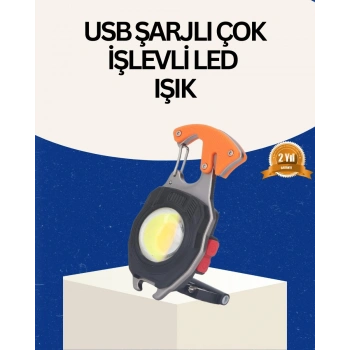 USB Şarjlı Mini LED Anahtarlık Fener
