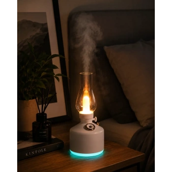 Vintage Aroma Difüzörü Nano Mist LED Işıklı Taşınabilir Nemlendirici