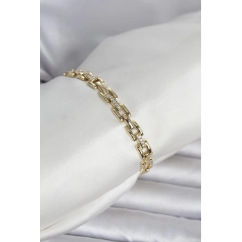 Xuping Zincir Model Gold Renk Kadın Bileklik 5886
