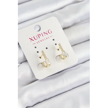 Xuping Zirkon Taşlı I Model Gold Renk Kadın Küpe 5886