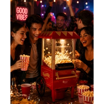 Yağsız Popcorn Makinesi Hızlı Sıcak Hava Mısır Patlatıcı Ev Tipi Kullanım