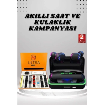 Yeni Nesil Akıllı Saat ve Bluetooth Kulaklık Kampanyası Android Ve İOS Uyumlu Uyku ve Sağlık Takibi