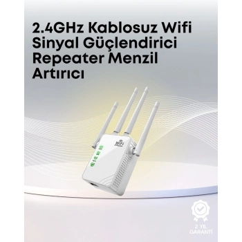 Yüksek Hızlı Parazit Önleyici WiFi Repeater Router