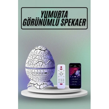 Yumurta Görünümlü Masa ve Gece Lambası Renk Değiştirebilen Projektör