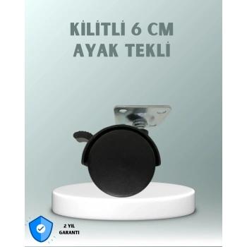 Zemin Korumalı 6 cm Kilitli Döner Ayak