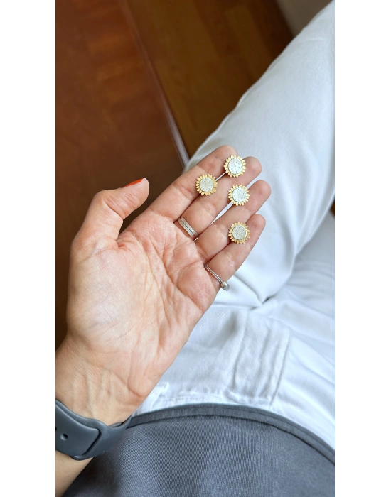 Sunflower Çift Küpe