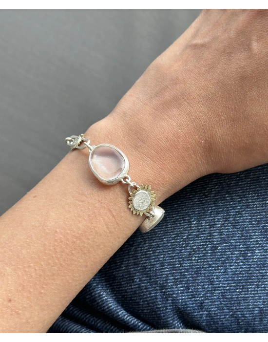 Kuvars Taşlı Sunflower Bileklik