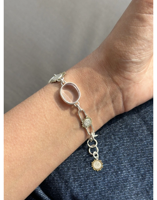 Kuvars Taşlı Sunflower Bileklik