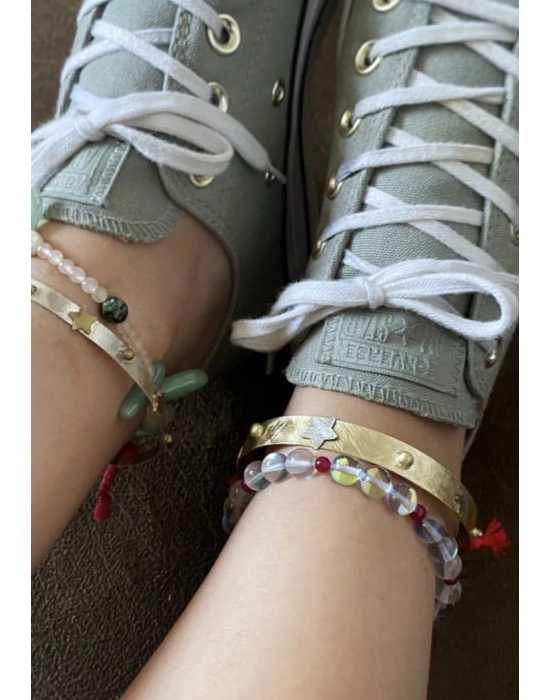 Ay Yıldızlı Kalın Pirinç Halhal