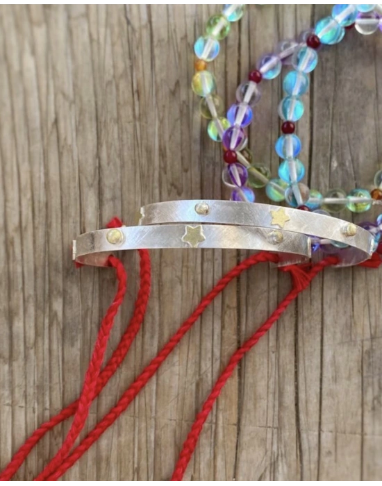 Kırmızı İpli Gümüş Halhal