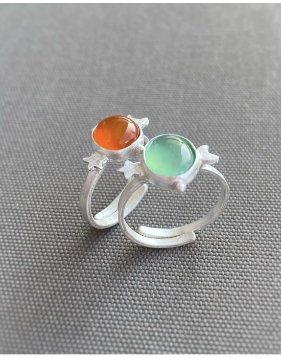 Turuncu Carnelian Yüzük