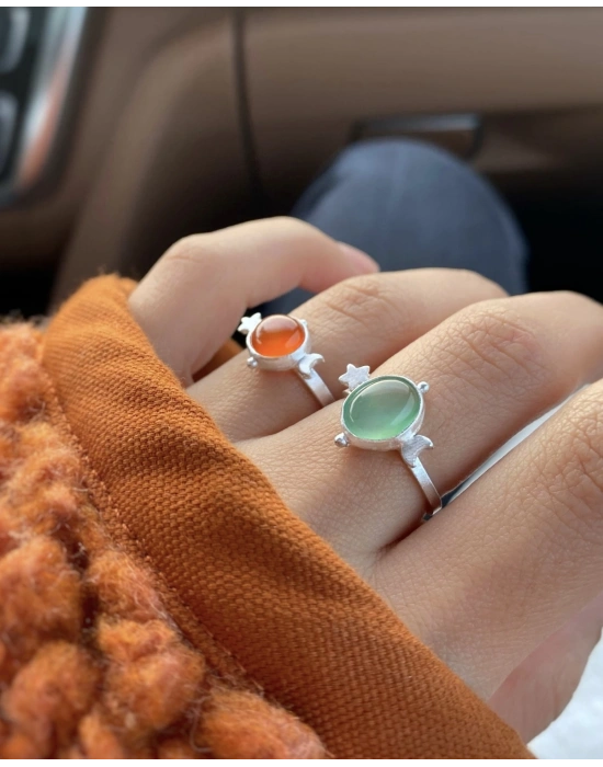 Turuncu Carnelian Yüzük