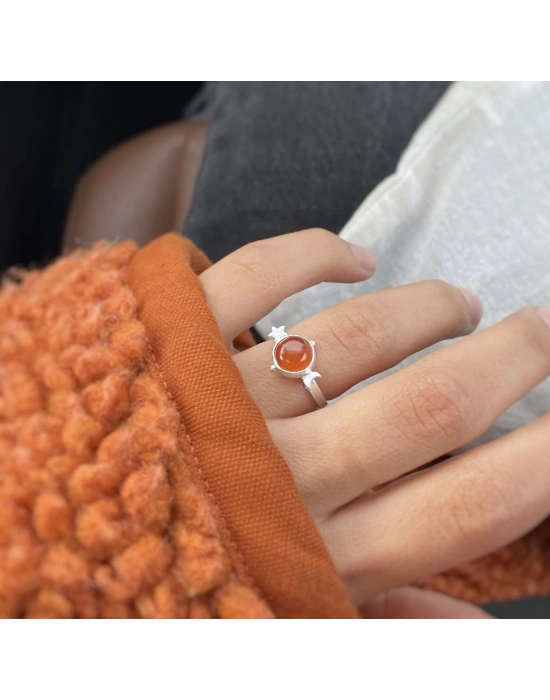 Turuncu Carnelian Yüzük
