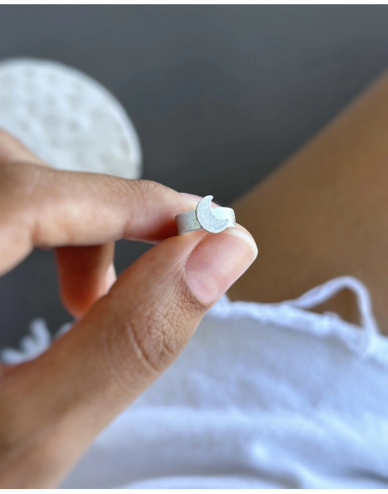 Yıldız Küpe ve Ay Earcuff